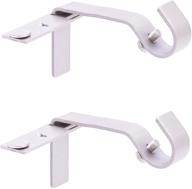 🎯 effortlessly hang curtains with kenney fast fit 5/8" no measure curtain rod brackets in brushed nickel finish logo