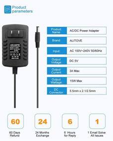 img 2 attached to ALITOVE 5V 3A Power Supply Adapter - 2 Pack | 5.5mm x 2.5mm 2.1mm Plug | 🔌 100V~240V AC to 5V DC | 15W | for WS2812B WS2811 LED Pixel Light CCTV Camera USB-HUB Wireless Router