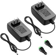 alitove 5v 3a power supply adapter - 2 pack | 5.5mm x 2.5mm 2.1mm plug | 🔌 100v~240v ac to 5v dc | 15w | for ws2812b ws2811 led pixel light cctv camera usb-hub wireless router logo