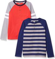 spotted zebra boys' long-sleeve henley t-shirts by amazon brand logo