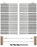 🔩 senmit swage lag screws 60 pack for 1/8" cable railing - 316 stainless steel balusters system for stair deck railing with wood post логотип