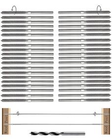 img 4 attached to 🔩 Senmit Swage Lag Screws 60 Pack for 1/8" Cable Railing - 316 Stainless Steel Balusters System for Stair Deck Railing with Wood Post
