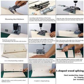 img 2 attached to Thincol Universal Dowel Jig Kit: 3-in-1 Self Centering Doweling Jig with 15mm Side Hole Positioning for Woodworking Jointer and Cabinet Assembly