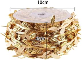 img 3 attached to FINGOOO Gold Leaf Ribbon Trim 36yards: Elegant Artificial Olive Leaf Rope for DIY Crafts, Garland, Party, Wedding and Home Decorations