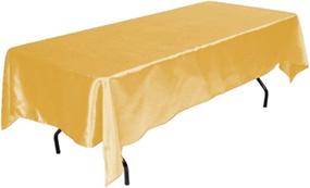 img 4 attached to 🍽️ Silky Satin Rectangular Tablecloth by Tektrum