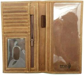 img 4 attached to 👨 Stylish Leather Checkbook Holder Bifold J213LCB for Men – Wallets, Card Cases & Money Organizers at your Fingertips