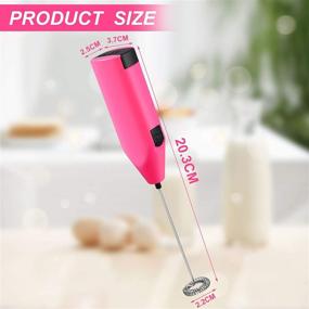 img 2 attached to 2-Pack Electric Hand-Held Tumbler Stirrers, Battery-Operated Mixer for Epoxy Resin, Coffee Frother Whisk with Pink Finish (Batteries Not Included)