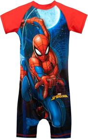 img 2 attached to 🕷️ Spiderman Swimsuit for Marvel-loving Boys: Dive Into the Adventure!