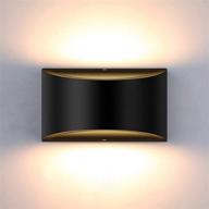 🔆 shyvia dimmable wall sconce - modern black led up down wall lamp, 12w indoor hallway wall light fixtures for living room, stair, and bedroom, warm white glow логотип