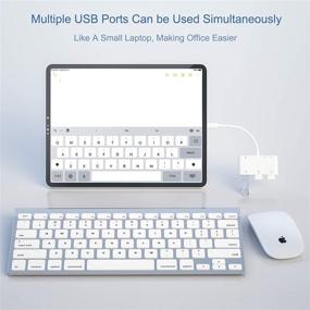 img 2 attached to 📷 6 in 1 USB Camera Adapter for iPhone iPad - Plug and Play OTG Adapter with SD Card Reader and Charging Port