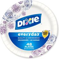 🍽️ dixie heavy duty paper plates, 6.875 inch: 48 count, pack of 3 - durable and convenient logo