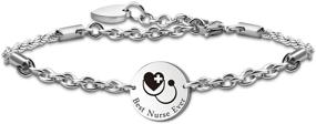 img 4 attached to 🩺 Best Nurse Ever Stethoscope Charm Bracelet - Ideal Gift for Nurses