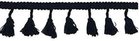 img 4 attached to 🧵 Chris.W 10 Yard Black Cotton Tassel Fringe Trim - 4.5cm Wide Lace Ribbon for Sewing Crafts, Clothing, Bedding, Curtains, and More