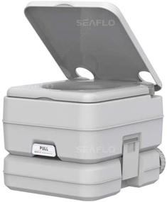 img 4 attached to 🚽 Convenient SEAFLO Portable Toilet (2.6 Gallon) for RV, Boat & Camping