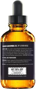 img 1 attached to Fragrance-Free Beard Oil & Leave In Conditioner for Groomed Beards - 100% Pure Natural, Moisturized Skin - Ranger Grooming Co By Leven Rose (1 Oz)