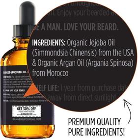 img 3 attached to Fragrance-Free Beard Oil & Leave In Conditioner for Groomed Beards - 100% Pure Natural, Moisturized Skin - Ranger Grooming Co By Leven Rose (1 Oz)