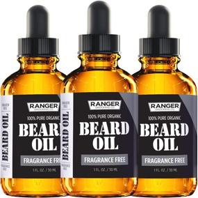 img 2 attached to Fragrance-Free Beard Oil & Leave In Conditioner for Groomed Beards - 100% Pure Natural, Moisturized Skin - Ranger Grooming Co By Leven Rose (1 Oz)