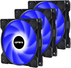 img 4 attached to 💨 upHere 120mm 3-Pin Blue LED High Airflow Case Fan 3-Pack, for PC Cases, CPU Coolers, and Radiators - Long Life, SR12-BE3-3-US