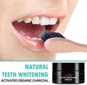 img 2 attached to LUOWAN Activated Charcoal Teeth Whitening Powder - Natural & Enamel-safe 2-Pack with Bamboo Brush - 1.76oz × 2 Boxes