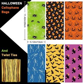 img 3 attached to Whaline 150Pcs Halloween Cellophane Pumpkin