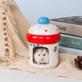 img 4 attached to Hamster Hideout Ceramic Adorable Chinchilla