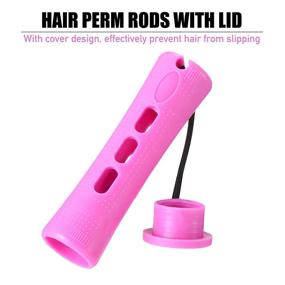 img 1 attached to 🌀 Versatile Hair Perm Rods Set: 72 Pieces with 5 Sizes for Perfect Perming and Curling Results. Includes Partition Hairpin Comb and Triangle Hair Net for Hairdressing and Styling.