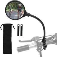 360° adjustable rotatable bike mirror - royor wide angle bicycle mirror, handlebar mount for electric bike, mountain bike, and road bike logo