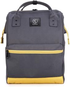img 4 attached to Kah Kee Polyester Functional Anti Theft Backpacks in Laptop Backpacks