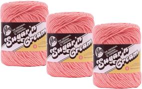 img 2 attached to Bulk Buy: Lily Sugar 'n Cream Solids 100% Cotton Yarn (3-Pack) in Tea Rose #0042 for Improved SEO.