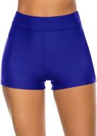 🩳 women's high waisted swim shorts - lecieldusoir bathing suit bottoms, boy shorts swimsuit, bikini swimwear board shorts logo