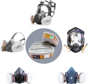 img 1 attached to Cartridges Respirator Dust Proof Chemical Compatible Painting Supplies & Wall Treatments and Painting Supplies & Tools