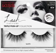 💋 kiss lash couture triple push up collection: 3d volume false eyelashes, triple design technology, multi-angles & lengths, reusable. teddy style. logo