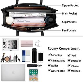 img 1 attached to 👜 Lightweight Leather Handbags for Women - Shoulder Crossbody Bags & Wallets