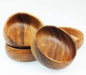 img 1 attached to 🪵 Handcrafted Acacia Wooden Plates