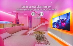 img 1 attached to 🔮 QJB Alexa LED Strip Lights 65.6ft - Smart WiFi LED Strip Lights Compatible with Alexa Google Assistant, Syncs with Music, RGB Color Changing Light for Bedroom, Living Room, Kitchen