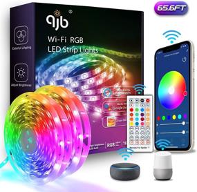 img 4 attached to 🔮 QJB Alexa LED Strip Lights 65.6ft - Smart WiFi LED Strip Lights Compatible with Alexa Google Assistant, Syncs with Music, RGB Color Changing Light for Bedroom, Living Room, Kitchen