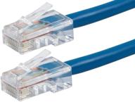 0.5ft blue monoprice cat6 ethernet patch cable - network internet cord, rj45, 550mhz, utp, stranded, pure bare copper wire, 24awg - zeroboot series logo