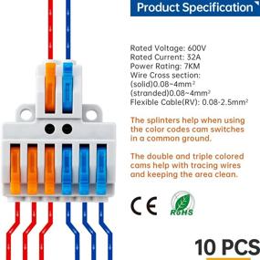 img 2 attached to GKEEMARS 10 Pcs Lever Wire Nut Connectors