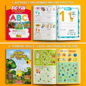 img 2 attached to 📚 Kindergarten Workbook for Reusable Magic Handwriting Practice, Preschool Workbooks, Auto Disappearing Ink Magic Ballpoint Pens, Letter, Number, Animal Drawing and Amazing Games, Pre K Children's Books Ages 2-4