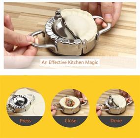 img 1 attached to 🥟 Top-rated Utensils Ravioli Mold: Commercial Pierogi Maker & Empanada Press with Stainless Steel Dumpling Wrappers & Pastry Dough Cutter - Essential Kitchen Aid Baking Tools (L-DIA. 4 3/4 inch)