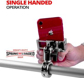 img 3 attached to TACKFORM Chrome Motorcycle Mount: Enduro Series Rock Solid Holder for iPhone and Samsung Devices - No Slings Required!