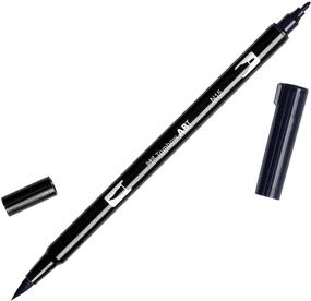 img 4 attached to 🖌️ Tombow 56621 Dual Brush Pen, N15 - Black, 1-Pack. Blendable, Markers with Brush and Fine Tip