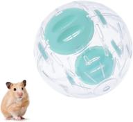 wishlotus hamster exercise ball - 5.51 inch transparent running hamster wheel, plastic cute mini ball for dwarf hamsters. helps relieve boredom and boost activity! logo