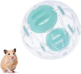 img 4 attached to WishLotus Hamster Exercise Ball - 5.51 Inch Transparent Running Hamster Wheel, Plastic Cute Mini Ball for Dwarf Hamsters. Helps Relieve Boredom and Boost Activity!