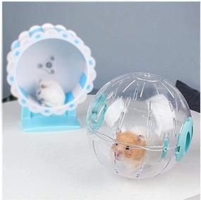 img 2 attached to WishLotus Hamster Exercise Ball - 5.51 Inch Transparent Running Hamster Wheel, Plastic Cute Mini Ball for Dwarf Hamsters. Helps Relieve Boredom and Boost Activity!