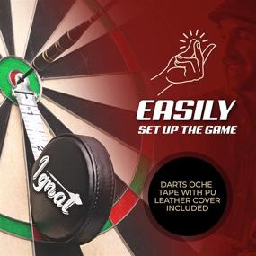 img 1 attached to 🎯 IgnatGames Professional Dart Board Set: Staple-Free Bristle/Sisal Tournament Dartboard with Ultra-Thin Wire Spider - Complete Set Including 6 Professional Steel Tip Darts, Darts Measuring Tape, and Darts eBook