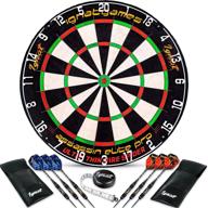 🎯 ignatgames professional dart board set: staple-free bristle/sisal tournament dartboard with ultra-thin wire spider - complete set including 6 professional steel tip darts, darts measuring tape, and darts ebook логотип