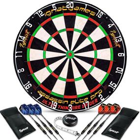 img 4 attached to 🎯 IgnatGames Professional Dart Board Set: Staple-Free Bristle/Sisal Tournament Dartboard with Ultra-Thin Wire Spider - Complete Set Including 6 Professional Steel Tip Darts, Darts Measuring Tape, and Darts eBook