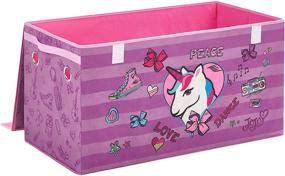 img 1 attached to 🎀 Idea Nuova JoJo Siwa Collapsible Pink Children’s Toy Storage Trunk - Durable with Lid: A Must-Have Organizational Solution!