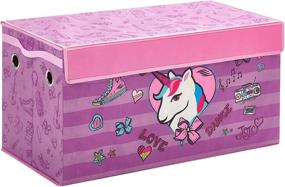img 2 attached to 🎀 Idea Nuova JoJo Siwa Collapsible Pink Children’s Toy Storage Trunk - Durable with Lid: A Must-Have Organizational Solution!